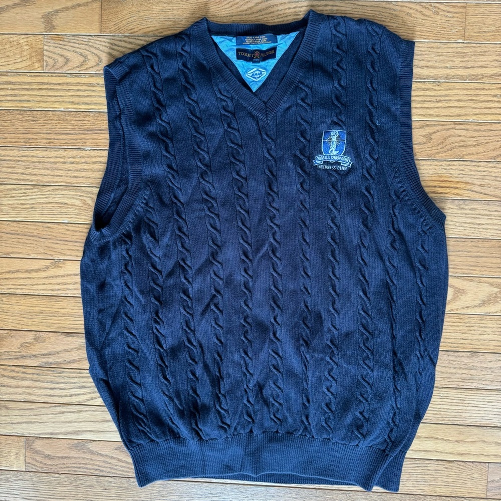 Tommy Hilfiger Blue V-Neck Sweater